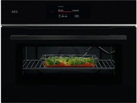 Microondas con horno - AEG Serie 8000 TK8NK721B, 44 l, Negro