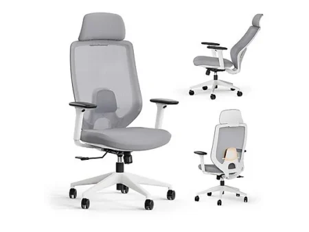 Silla de oficina - SENSE7 NAKAI white, hasta 150 kg, blanco