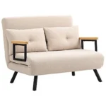 Sofá Cama - HOMCOM 839-835V01BG, Crema