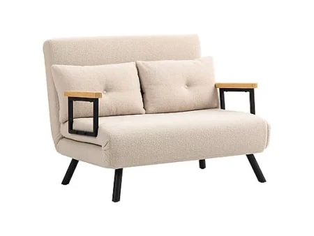 Sofá Cama - HOMCOM 839-835V01BG, Crema