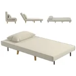 Sofá Cama - HOMCOM 839-023CW, Crema