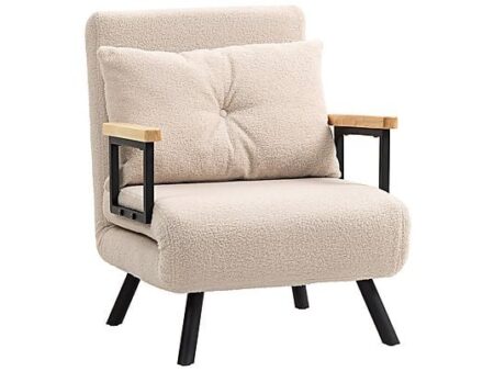 Sofá Cama Individual - HOMCOM 839-834V01BG, Crema