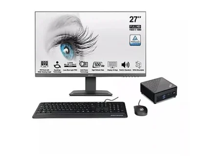 Mini PC - ANKERMANN-PC Office Cubi V3 Bundle, Intel Core i7-1255U, 32 GB RAM, 1 TB SSD, Iris® Xᵉ, Windows 11 Pro, negro