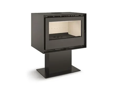 Estufa de Leña - TJ CALEFACION JUCAR 49 PIE CENTRAL, 6,4 kW , Gris