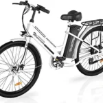 Bicicleta de ciudad - EVERCROSS TECH Bicicleta eléctrica EK8S de 26 PULGADAS, 2 modos de conducción, motor de 250 W, Bicicleta eléctrica, 250W, Blanco
