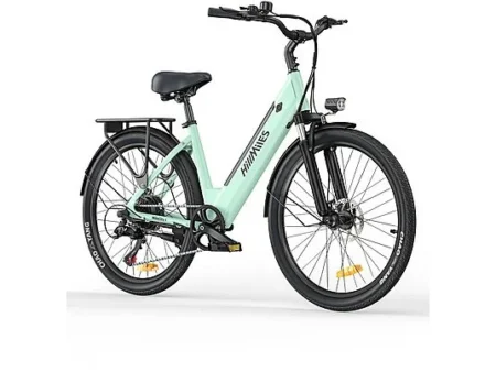 Bicicleta de ciudad - HILLMILES Milecity, Bicicleta eléctrica, Verde