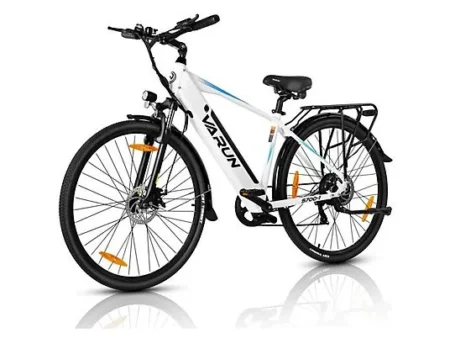 Bicicleta urbana - VARUN S700-1, Bicicleta eléctrica, 250W, blanco